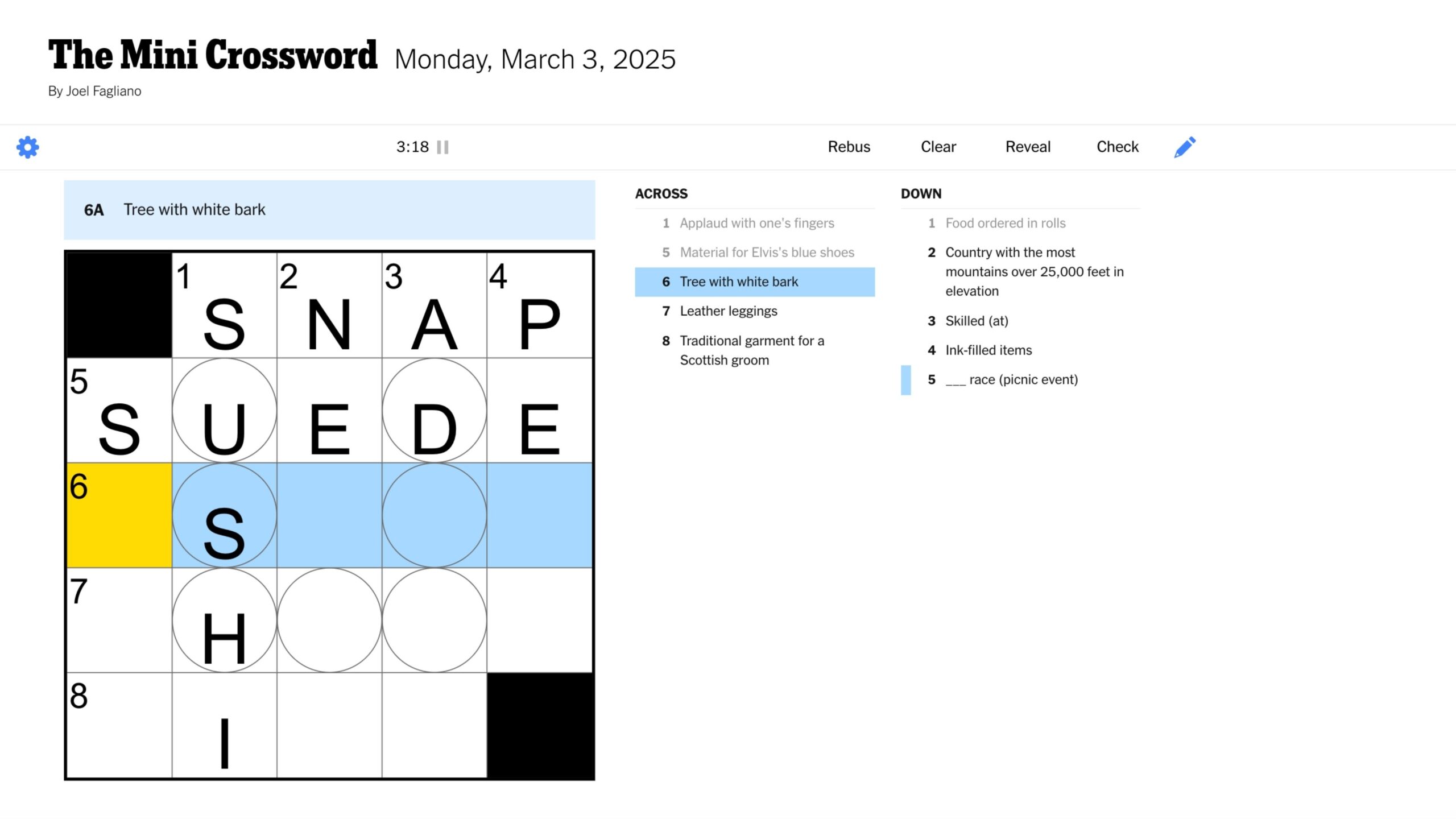 nyt mini crossword may 2 2025