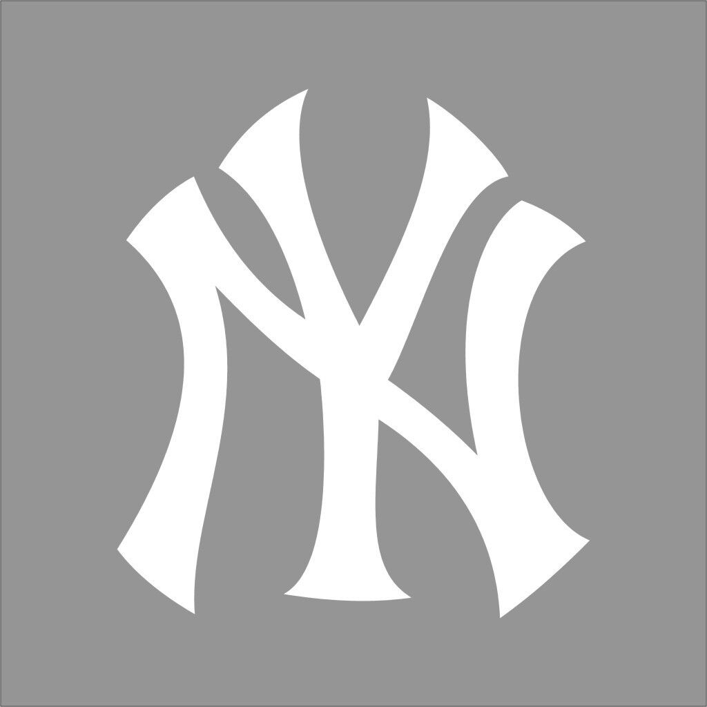 New York Yankees 2 MLB Team Logo 1 Color Vinyl Decal Sticker Car Window Wall EBay