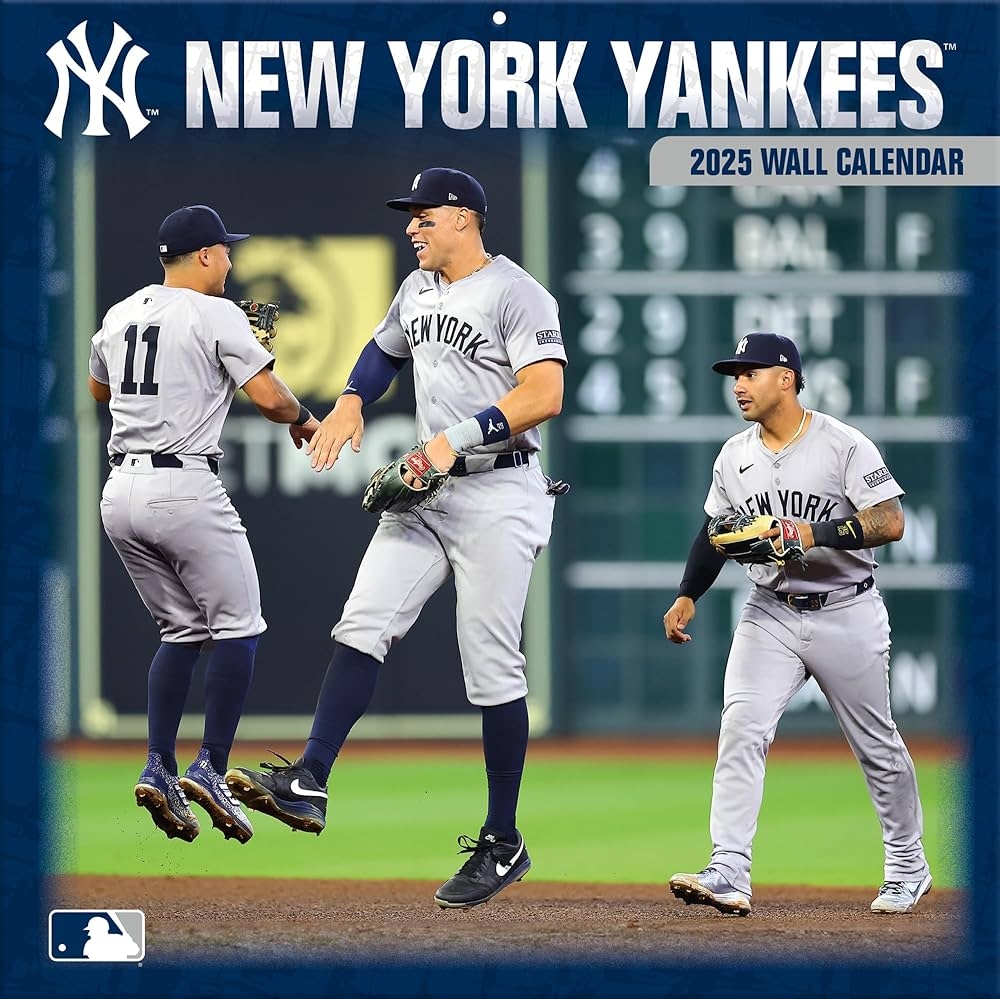 New York Yankees 2025 12x12 Team Wall Calendar 0841622175420 Amazon Books