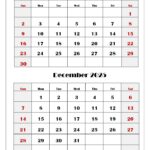 November And December 2025 Calendar Printable PDF Two Months Calendar