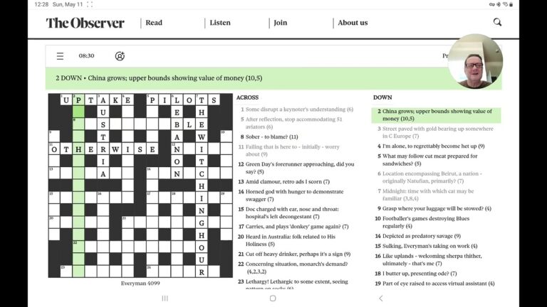 Observer Everyman Crossword No 4 099 YouTube