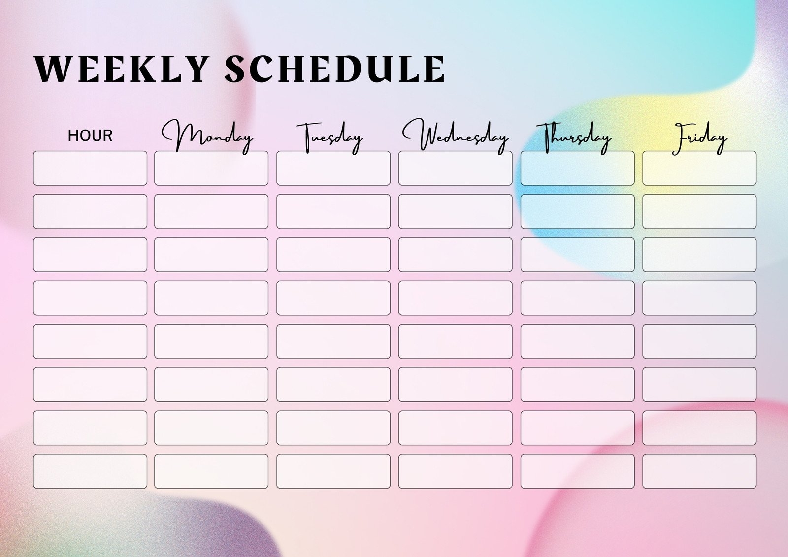 Page 3 Free And Customizable Weekly Schedule Templates Canva