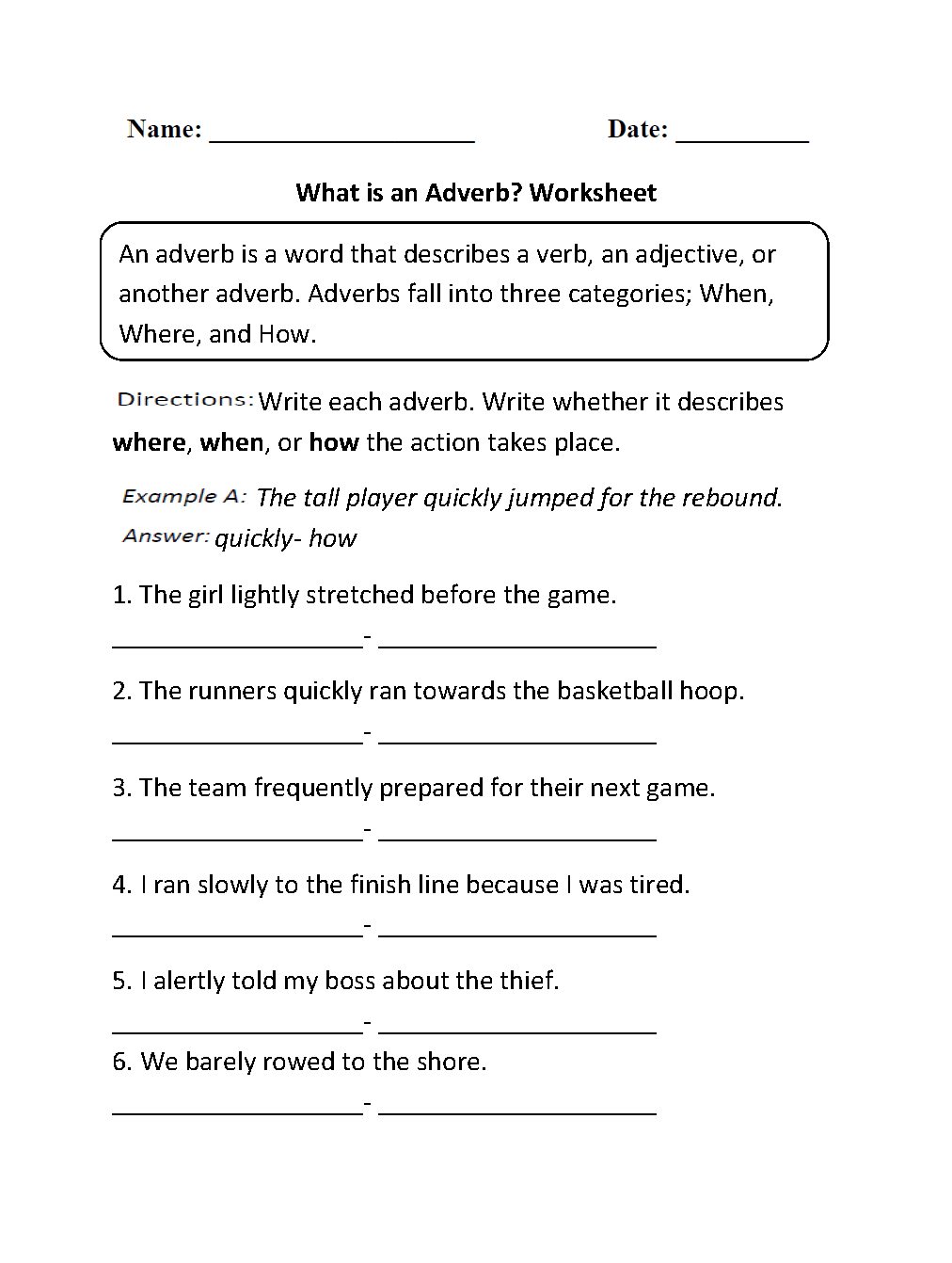 Parts Speech Worksheets Adverb Worksheets Parts Speech Worksheets Adverb Worksheets