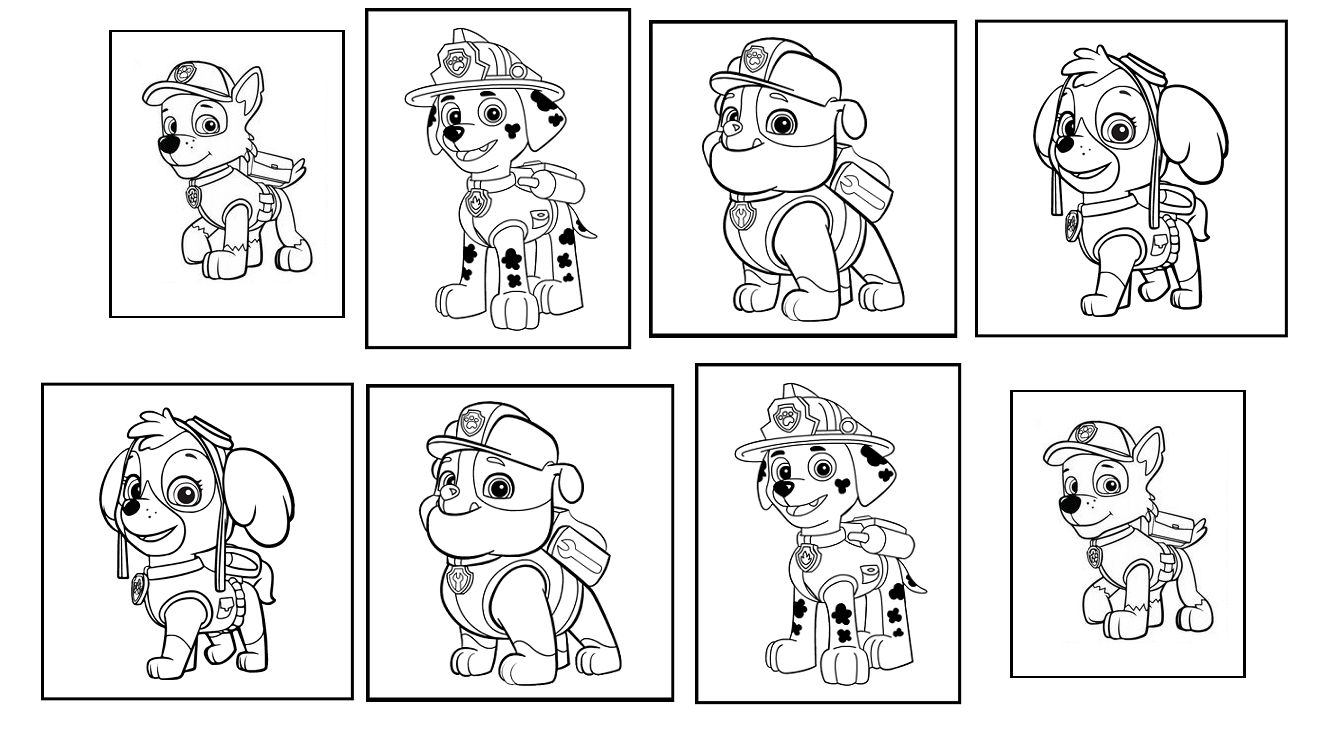 paw patrol free coloring pages printable
