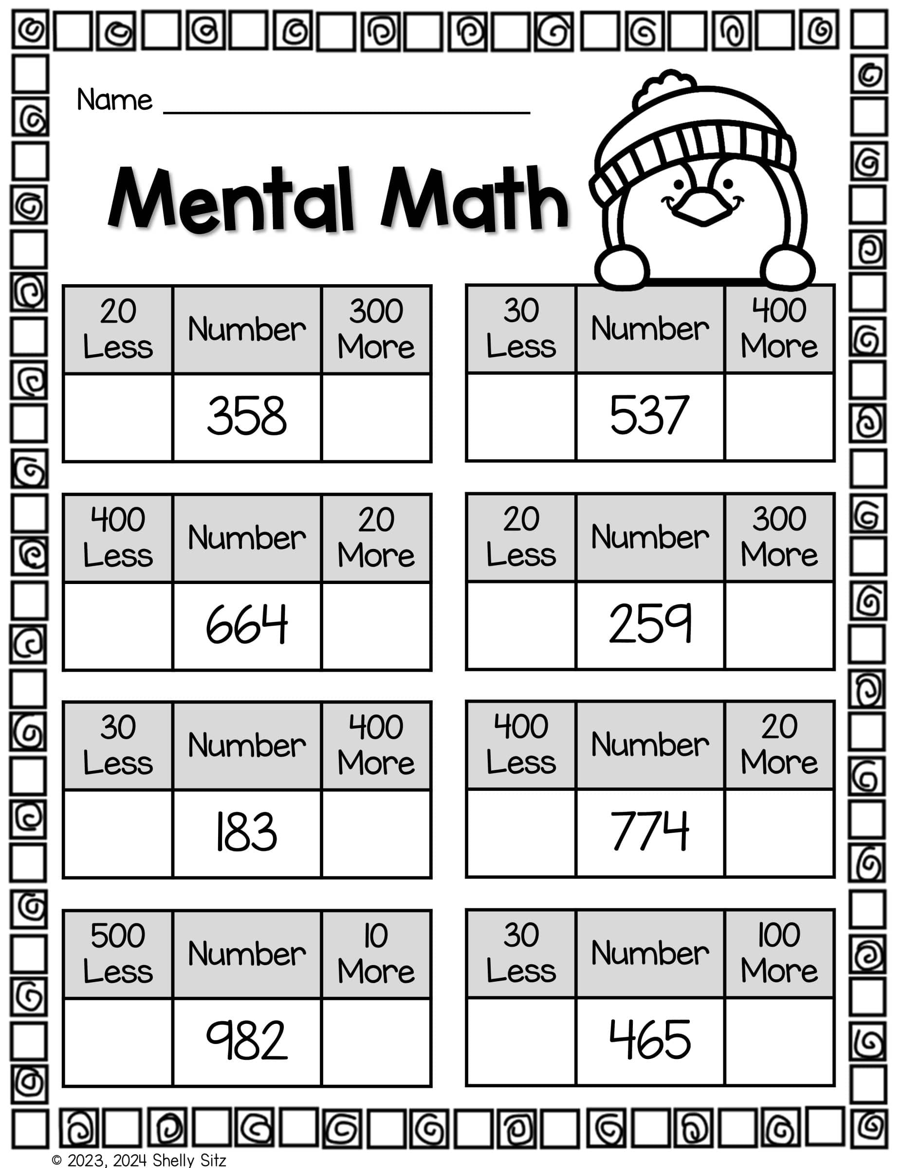 math worksheets for grade 2