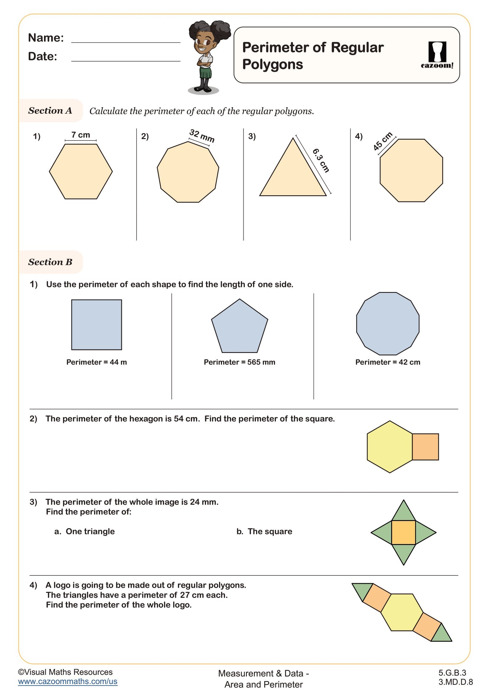 5th grade area and perimeter worksheets