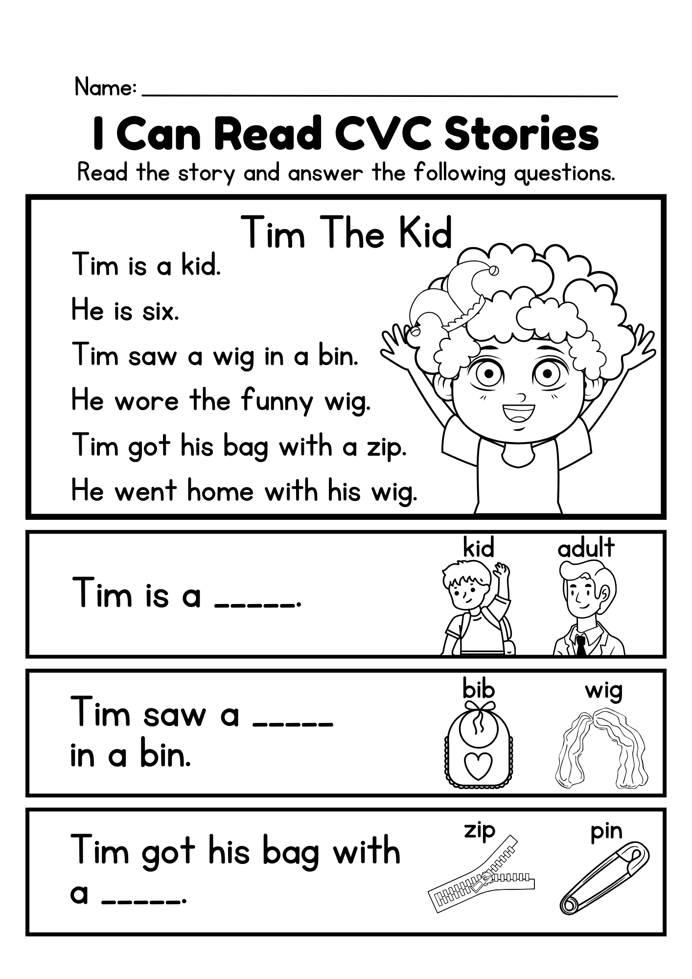 1st grade phonics worksheets