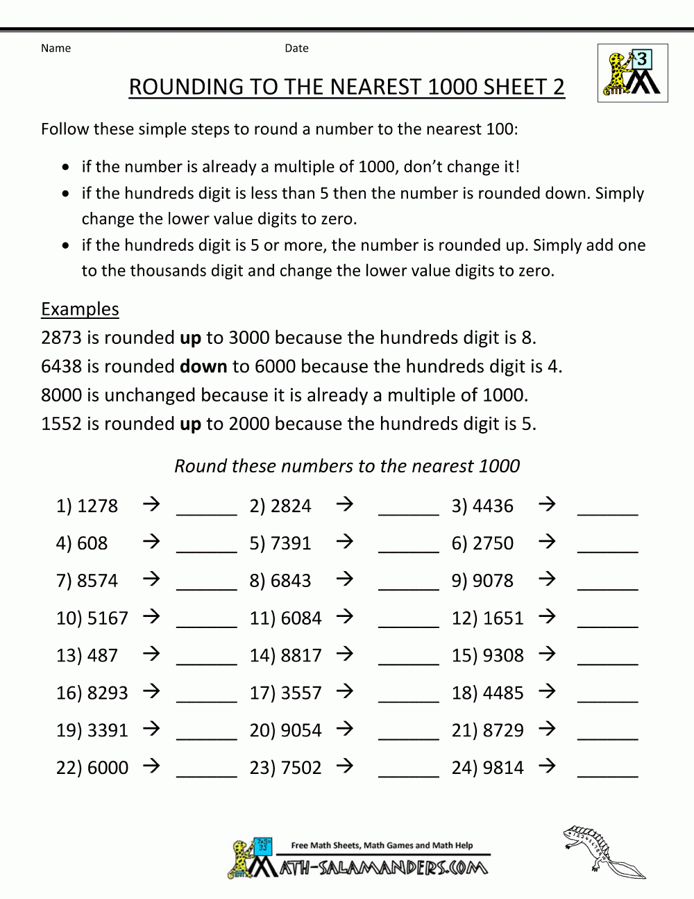 rounding worksheets 3rd grade rounding worksheets 3rd grade