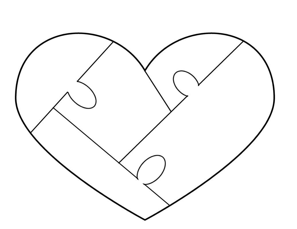 printable heart puzzle template