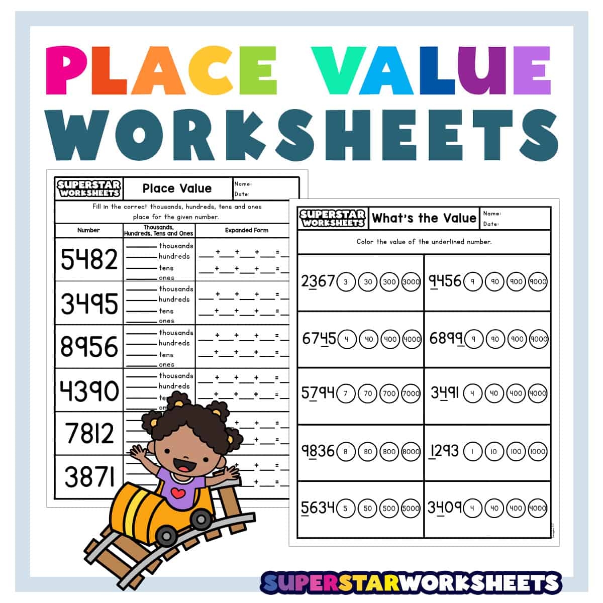 place value worksheets grade 4