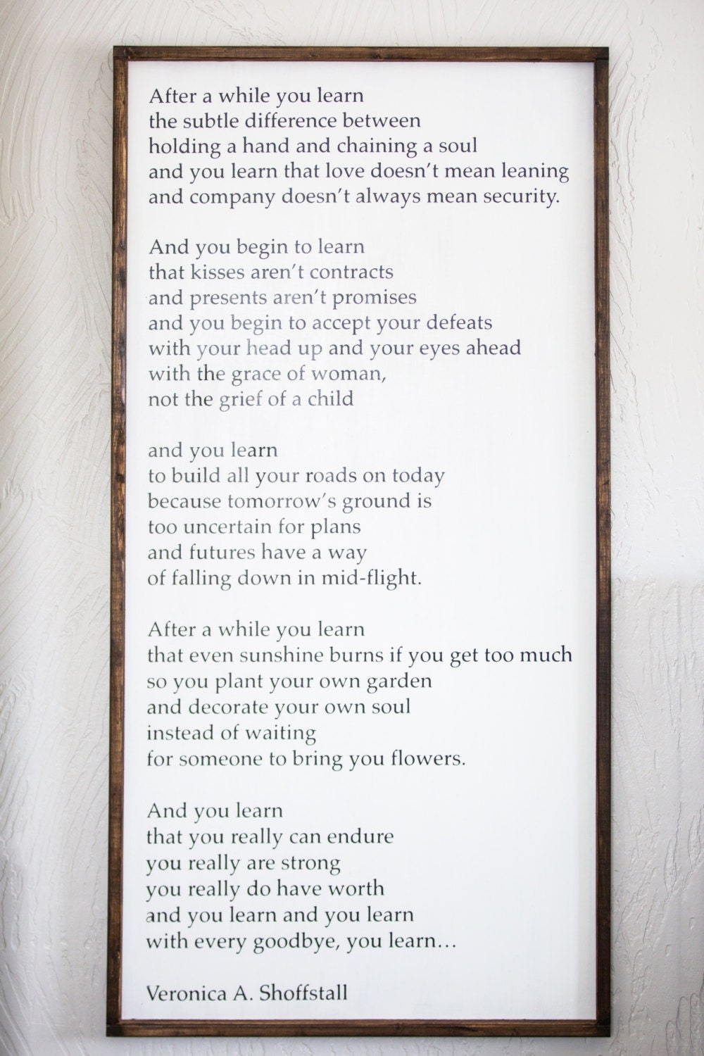 Poem After Awhile Etsy