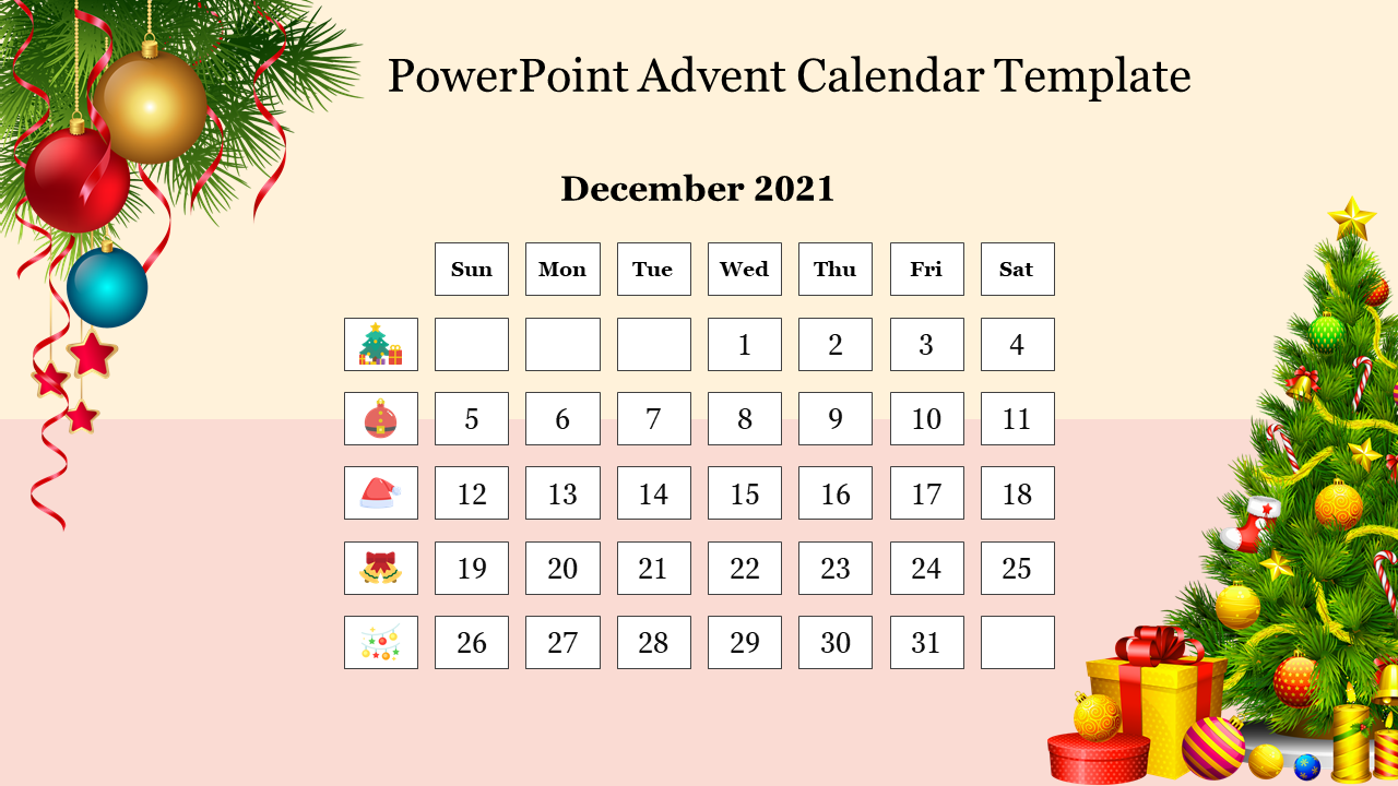 advent calendar template