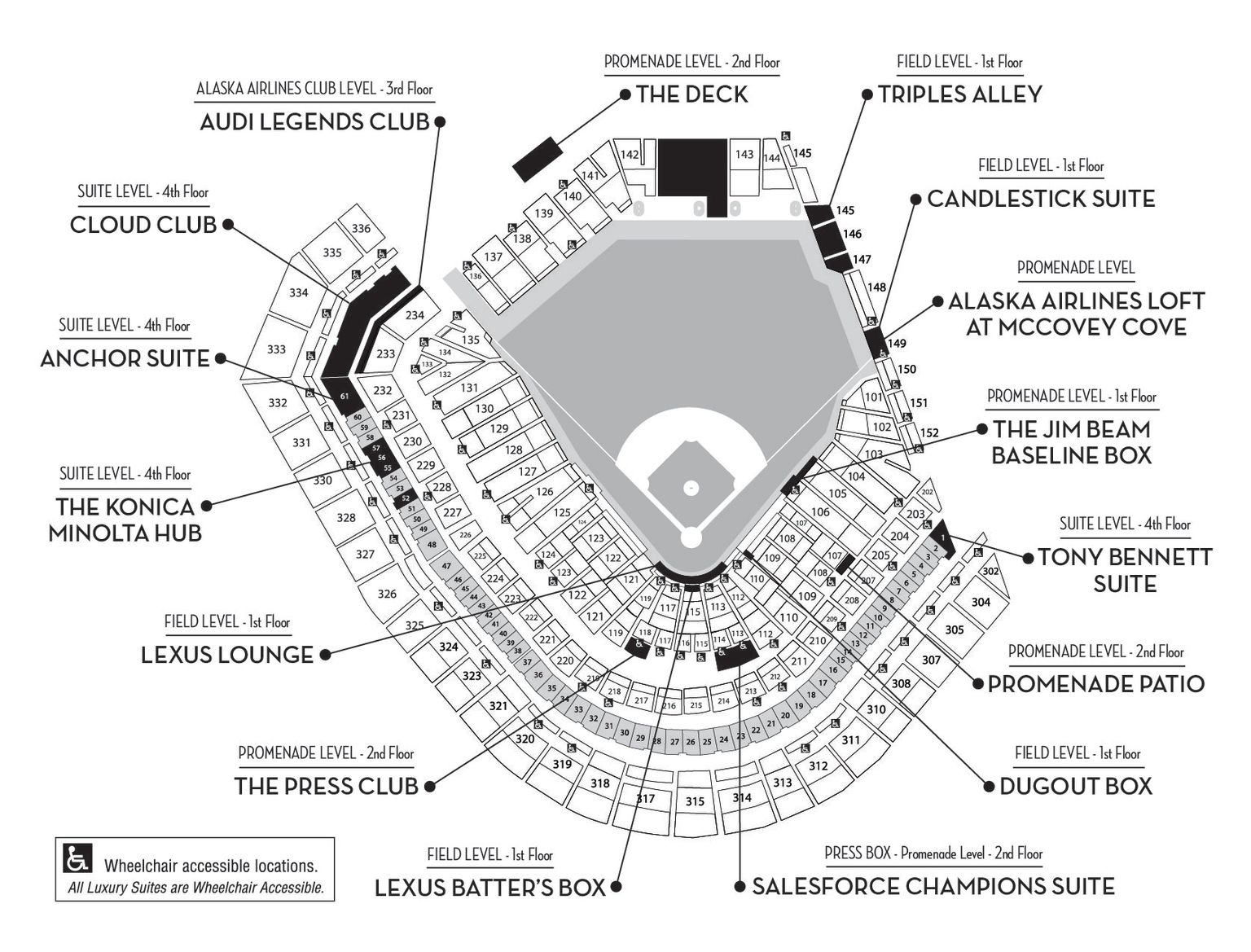 3d seating chart for sf giants