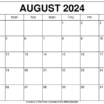Printable August 2024 Calendar Wiki Calendar Apache OpenOffice Templates