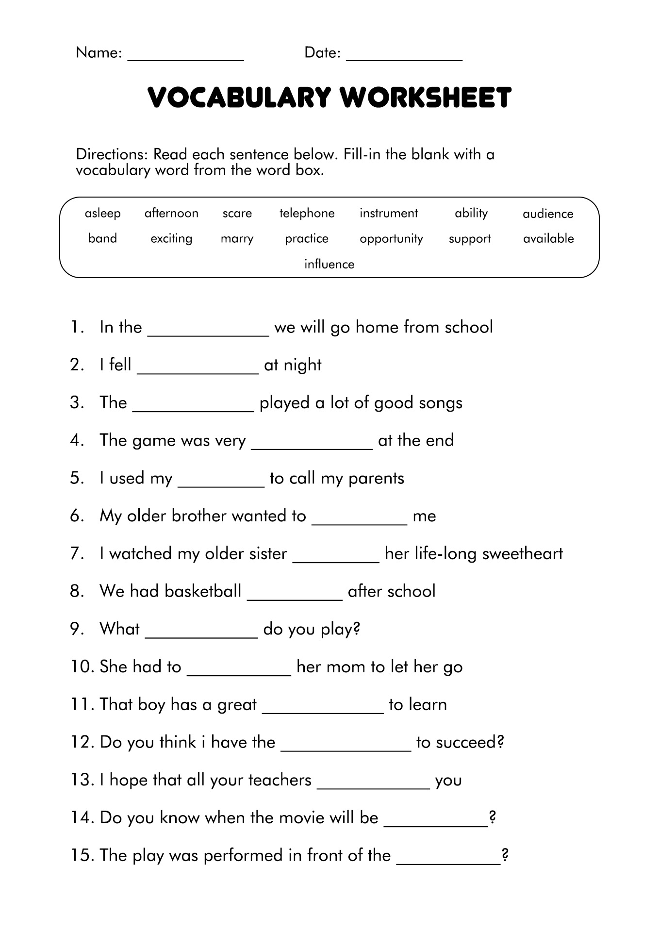 Printable English Worksheets For 7th Grade Students Printable English Worksheets 6th Grade Worksheets English Worksheets For Kids