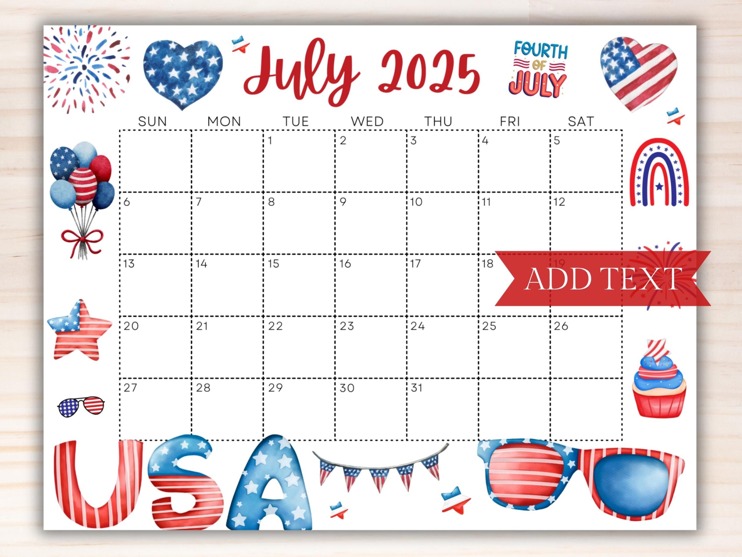 free printable july 2025 calendar