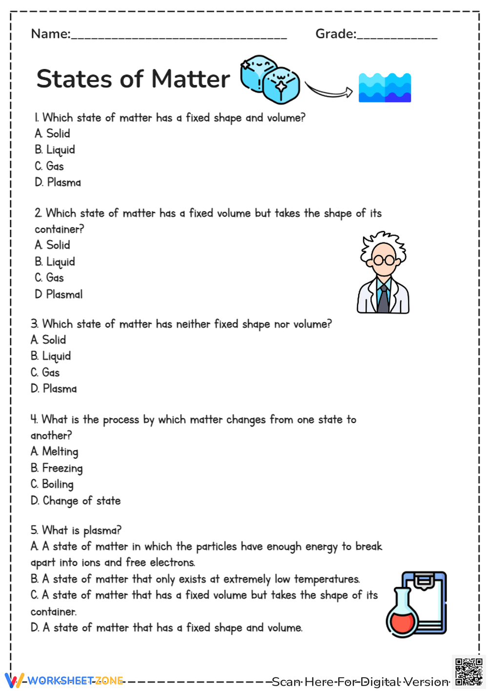 Printable Grade 6 Science Worksheets Download