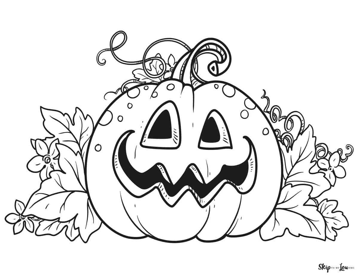 free printable pumpkin coloring sheet