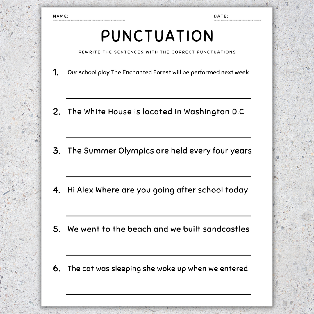 5th grade grammar worksheets