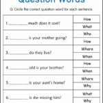 Question Words Worksheets With Answers 2nd Grade Writing Questions Activities Made By Teachers