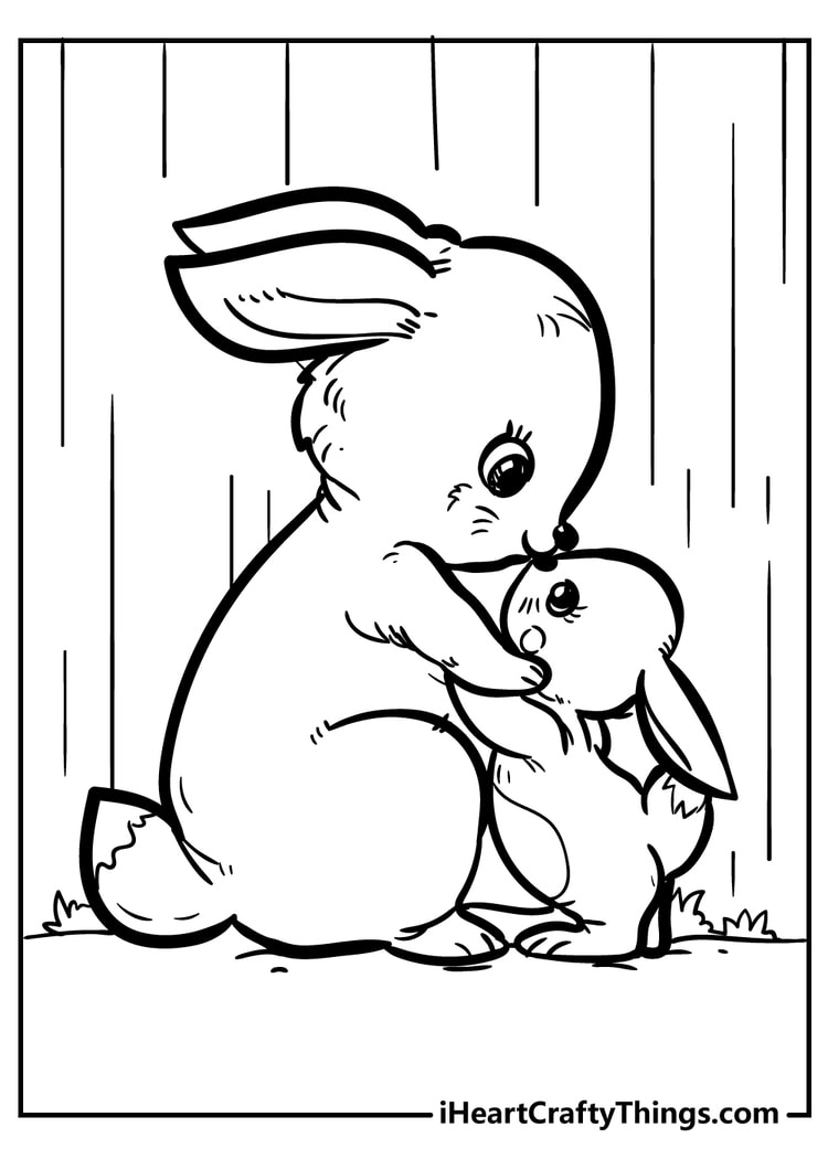 bunny coloring sheets free printable