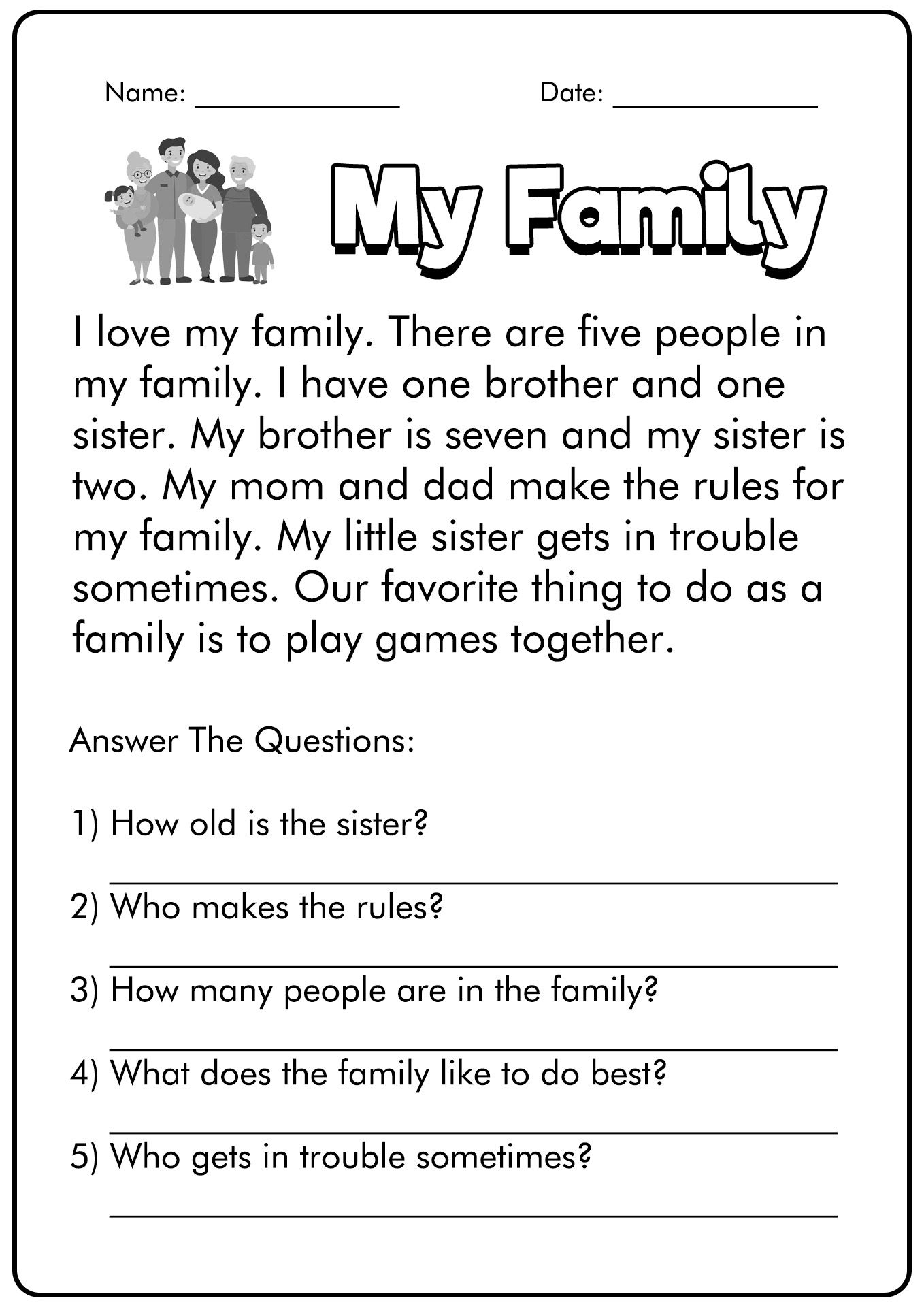 Read The Passage And Answer The Questions Download Free Read The Passage And Answer The Questions For Kids