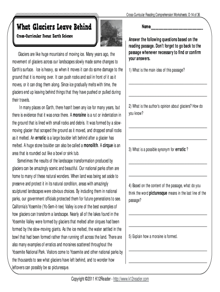 4th grade comprehension worksheets