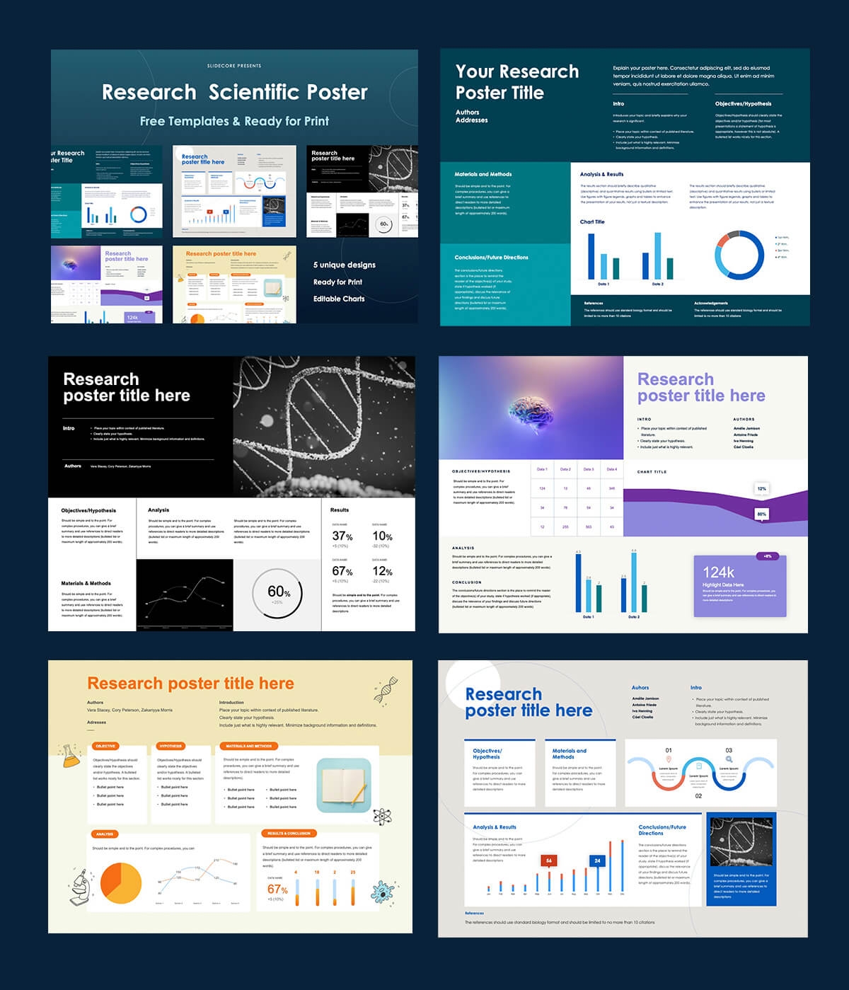 Research Scientific Poster Free Template Slidecore Templates