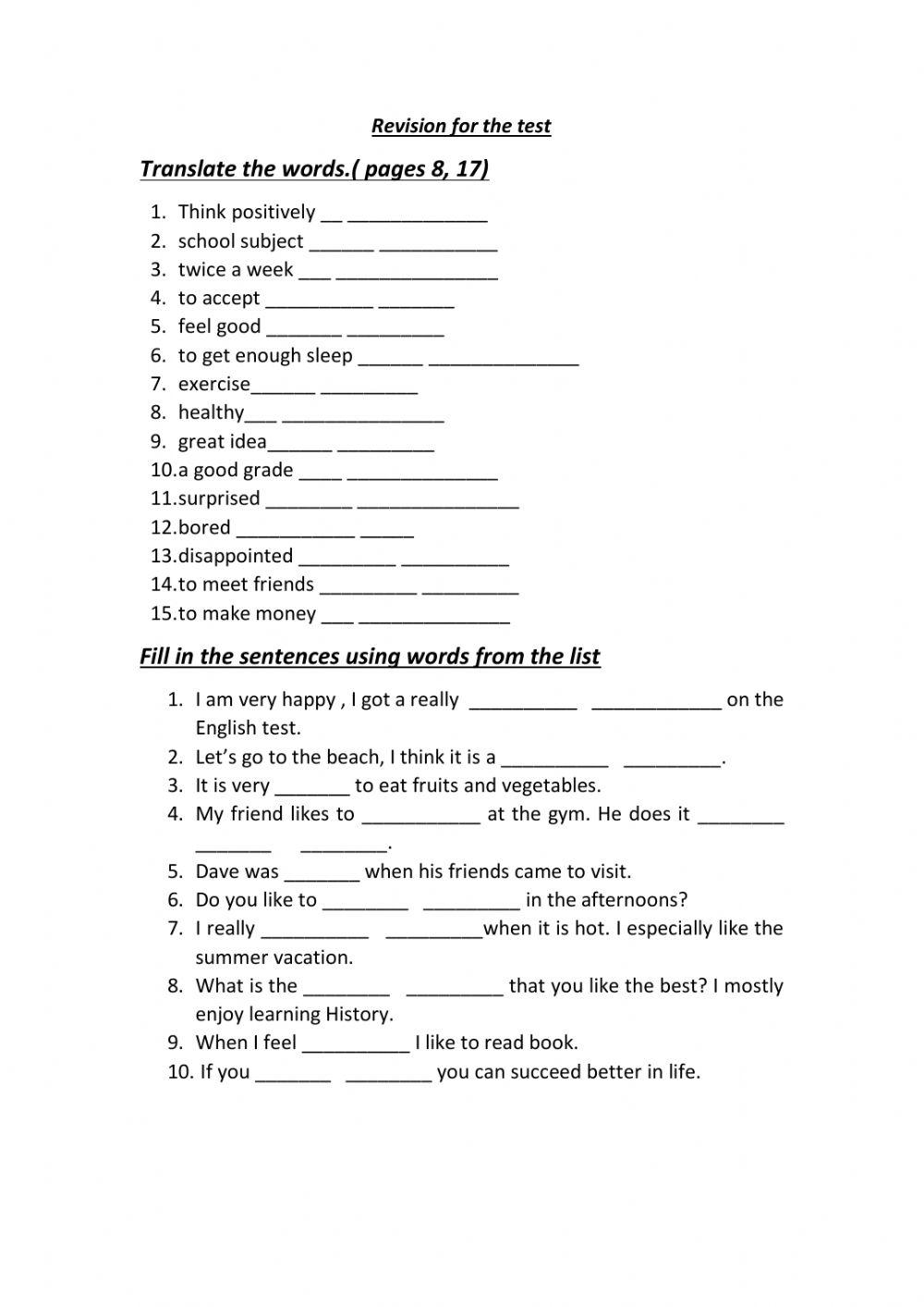 Revision 9th Grade Worksheet Live Worksheets Worksheets Library Revision 9th Grade Worksheet Live Worksheets Worksheets Library