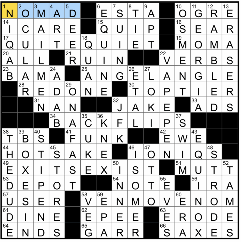 Rex Parker Does The NYT Crossword Puzzle Warm Drink Served From A Tokkuri TUES 2 4 25 Norse God Capable Of Shape shifting Into Animals Chillax Rock And Roll But Not Rhythm And Blues