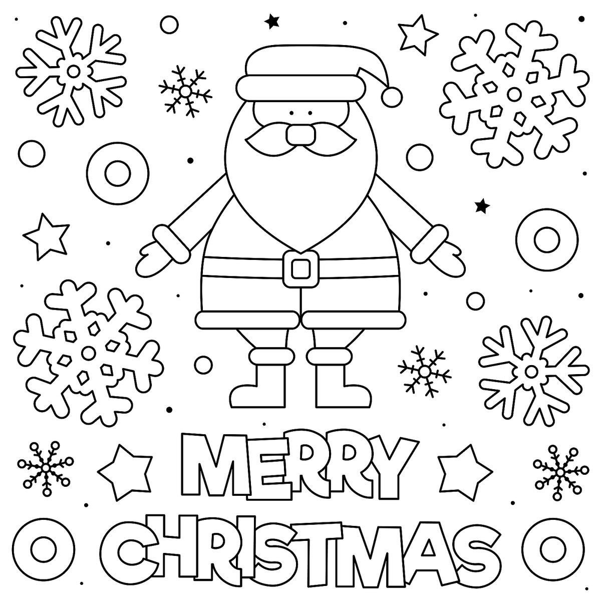 santa coloring pages free printable