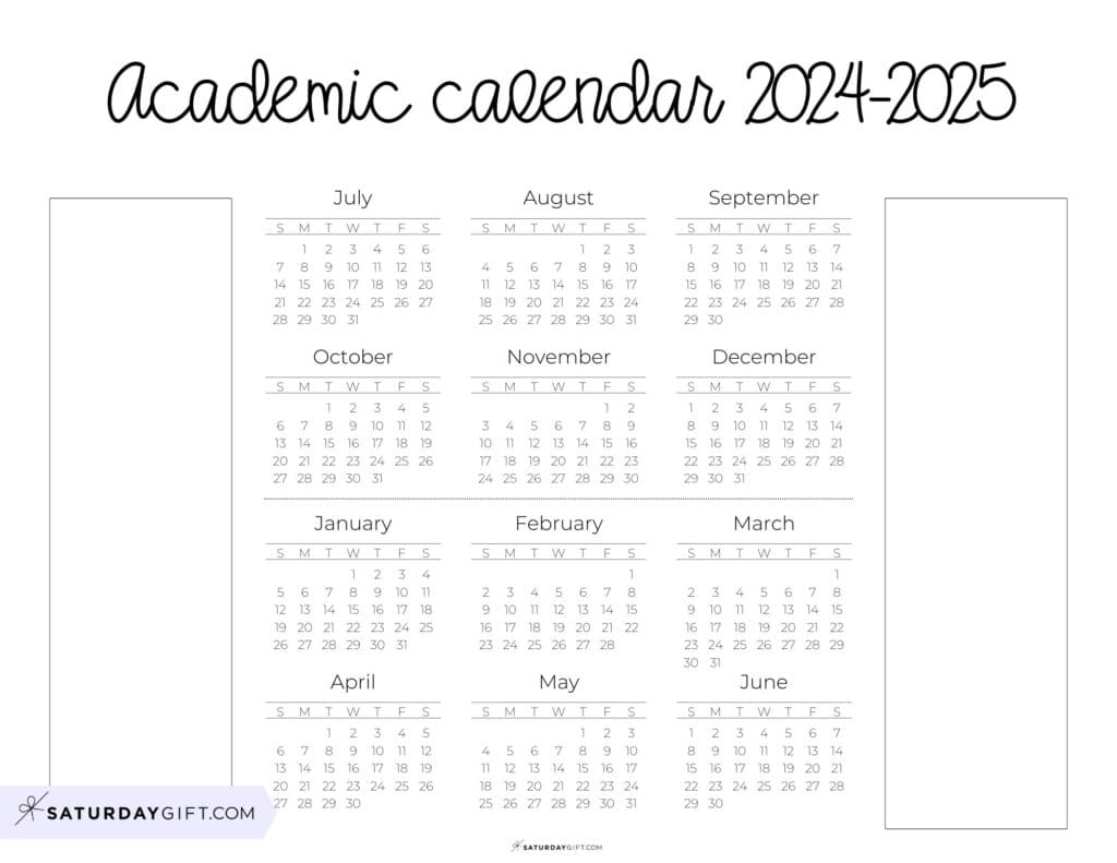 printable blank academic calendar 2025 26