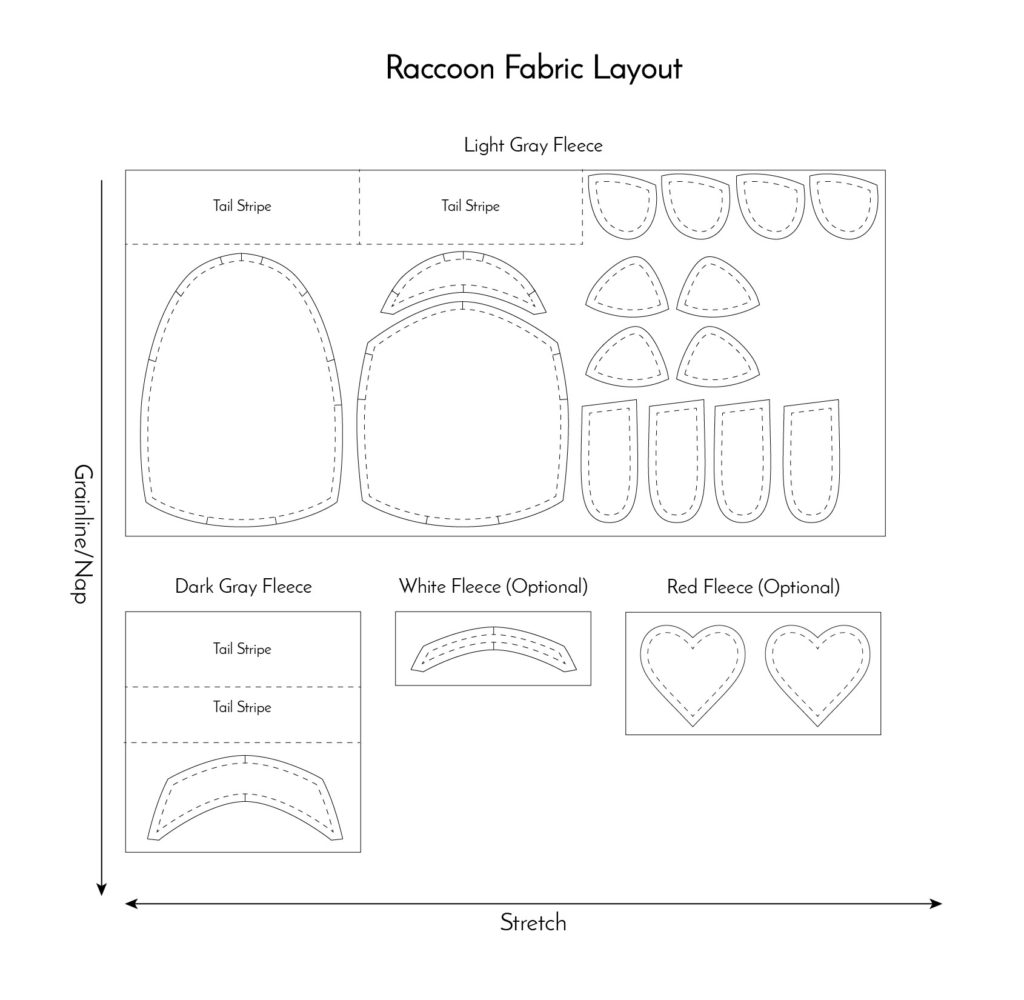 Scrabbles The Raccoon Free Sewing Pattern And Tutorial Fluffmonger 