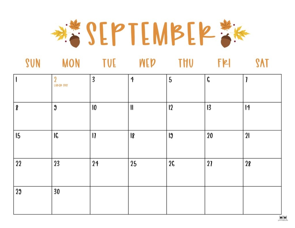 September 2024 Calendars 50 FREE Printables Printabulls