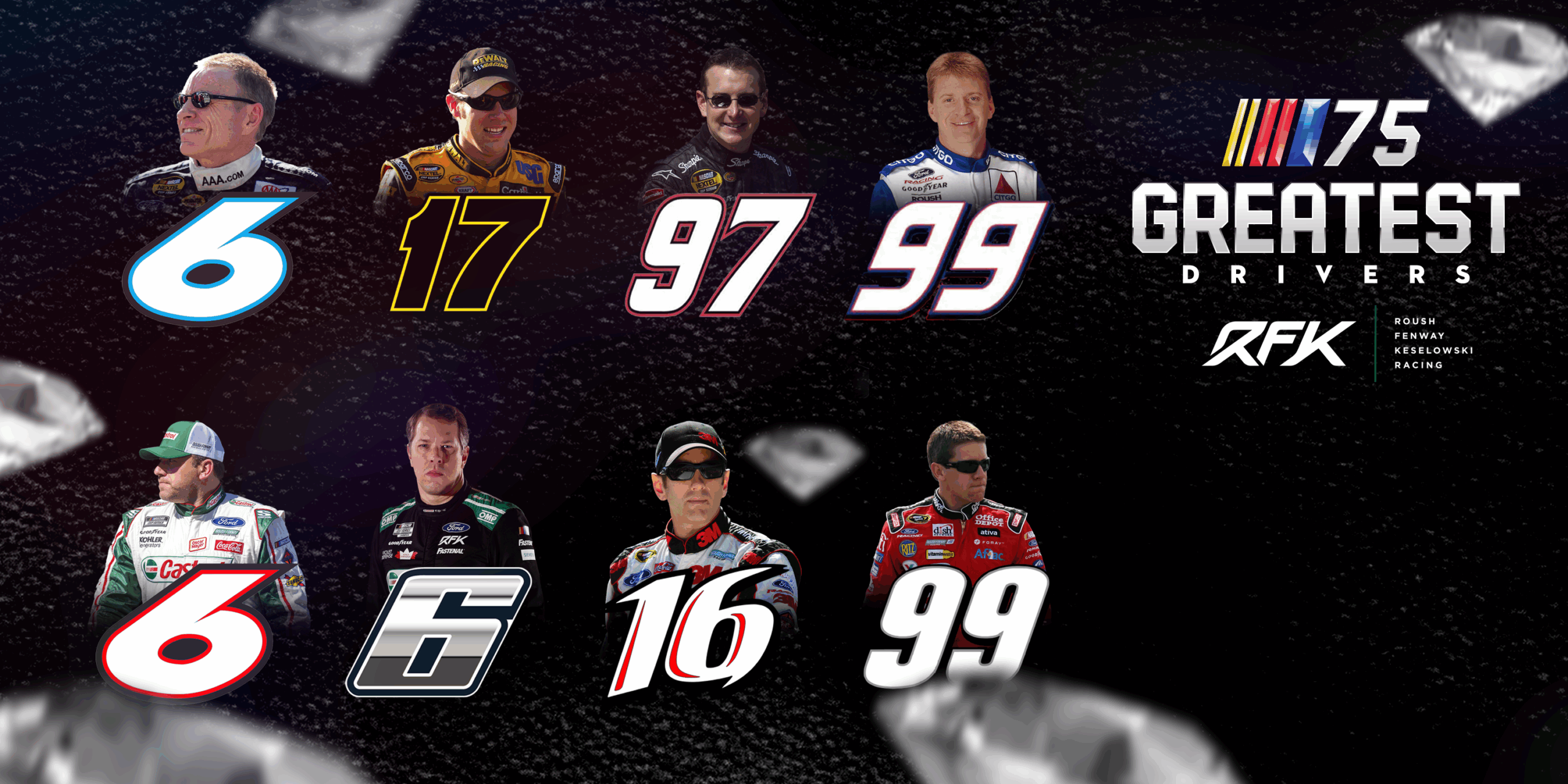 Seven Former RFK Drivers Tabbed To NASCAR 75 Greatest Drivers List 