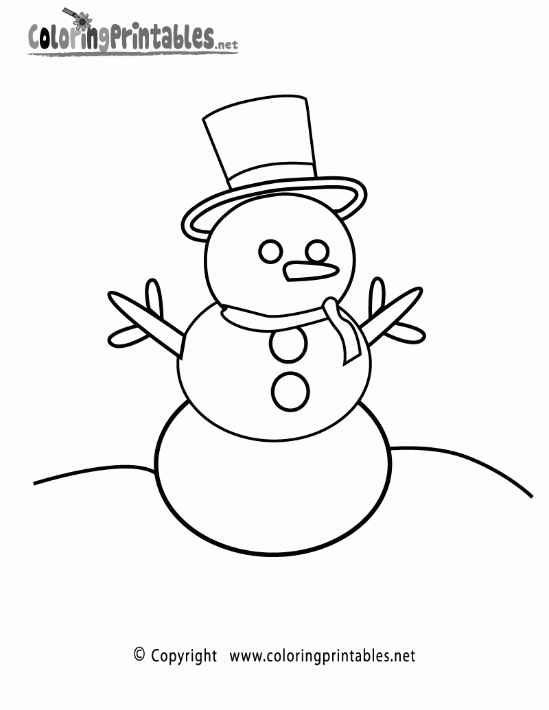Free Printable Snowman Coloring Sheet