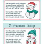 Snowman Soup Labels 10 Free PDF Printables Printablee