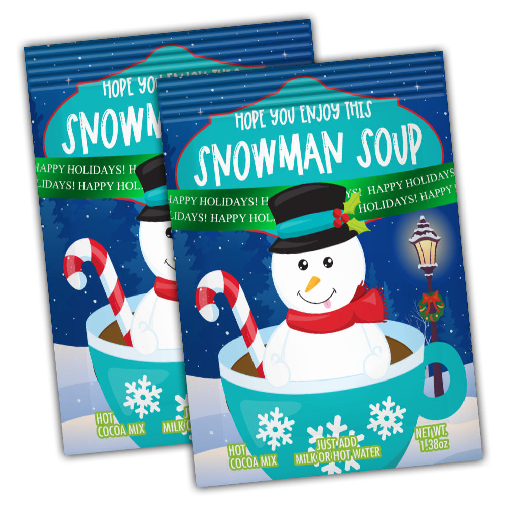Free Printable Snowman Soup Labels