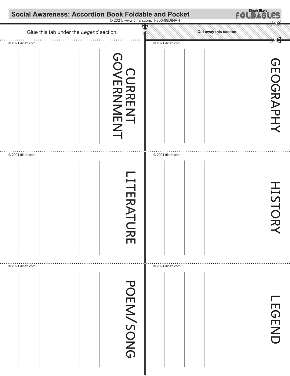 accordion book template