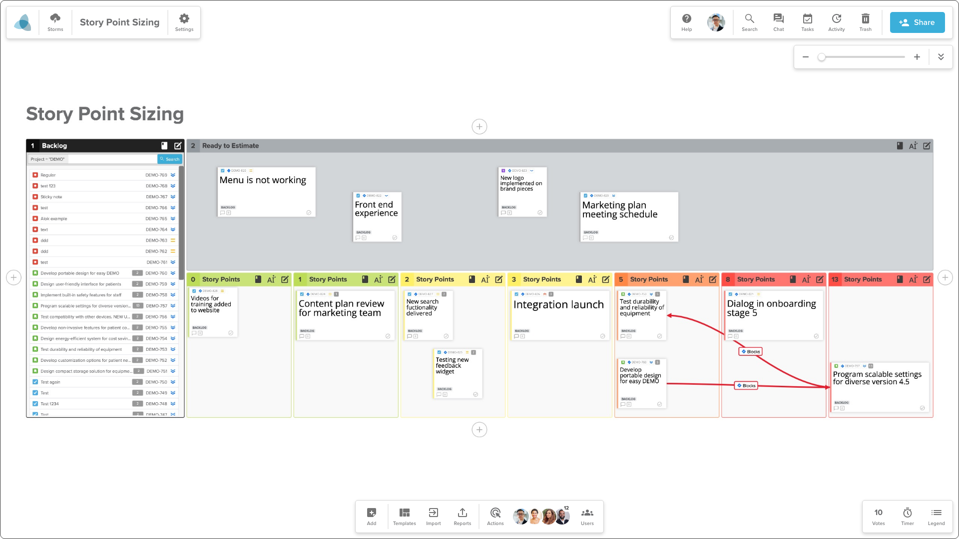 Story Point Sizing Template Stormboard