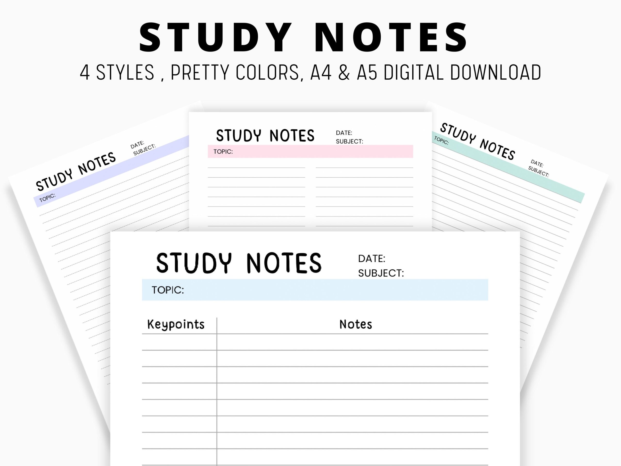 aesthetic notes template
