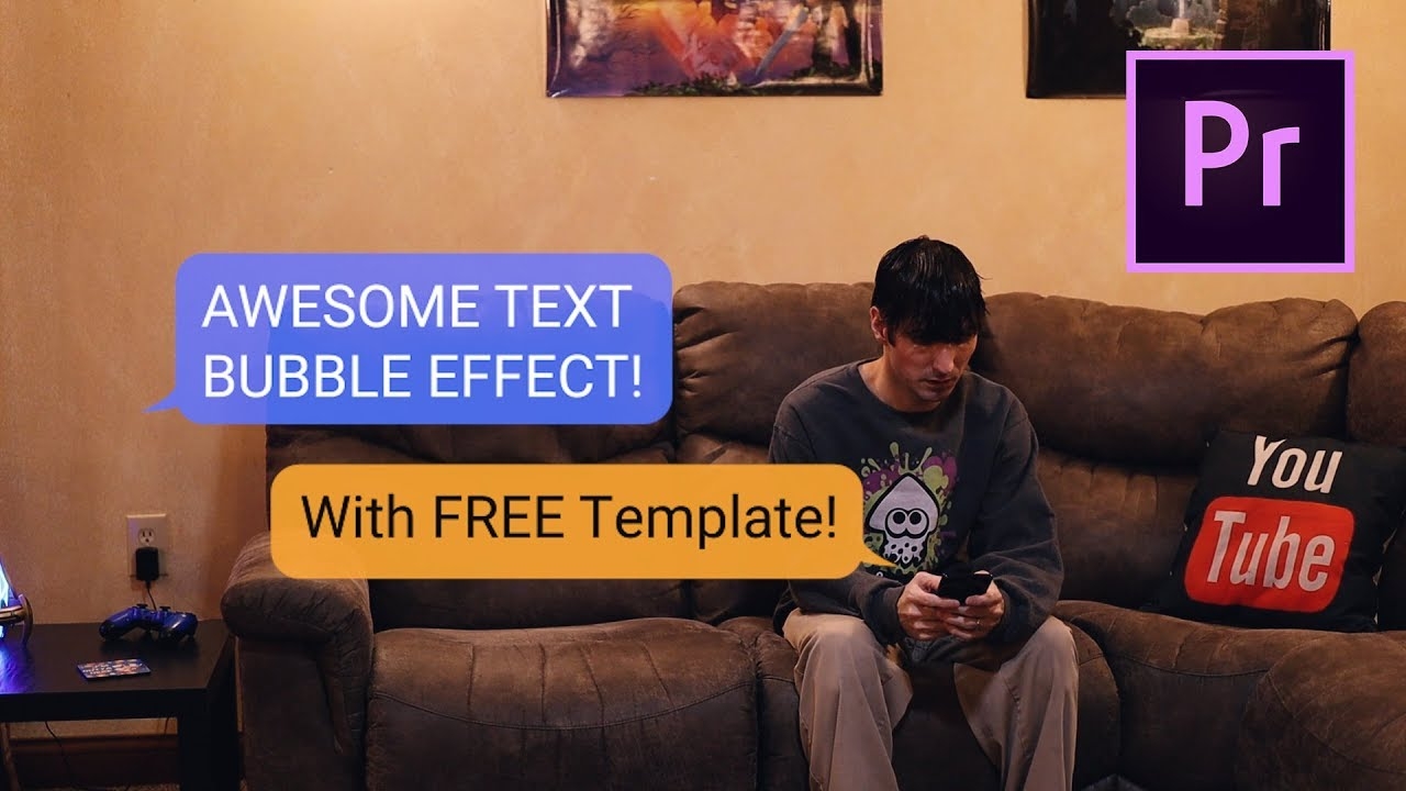 Text Message Effect FREE ADOBE PREMIERE TEMPLATE YouTube