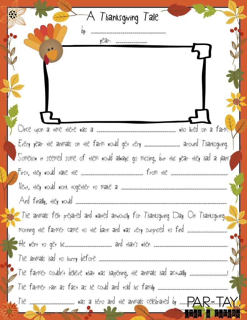 free printable mad libs