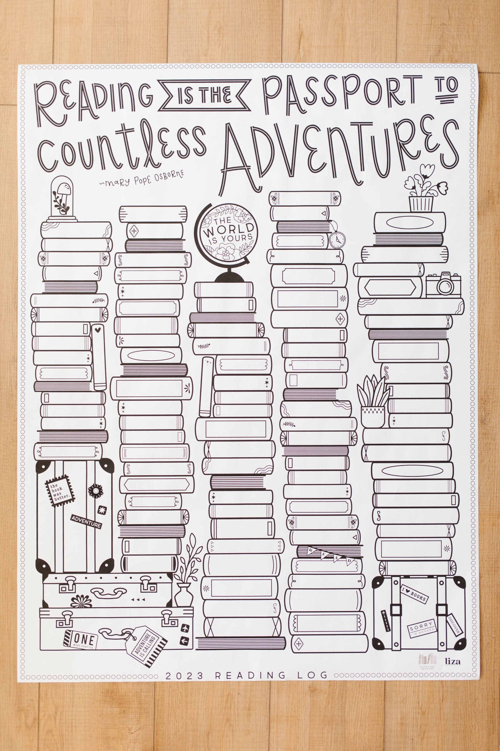 free printable reading log