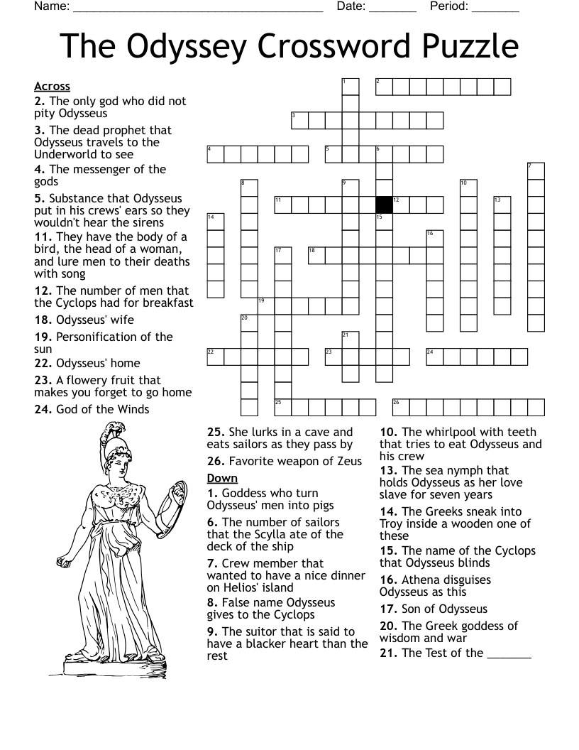 The Odyssey Worksheet WordMint
