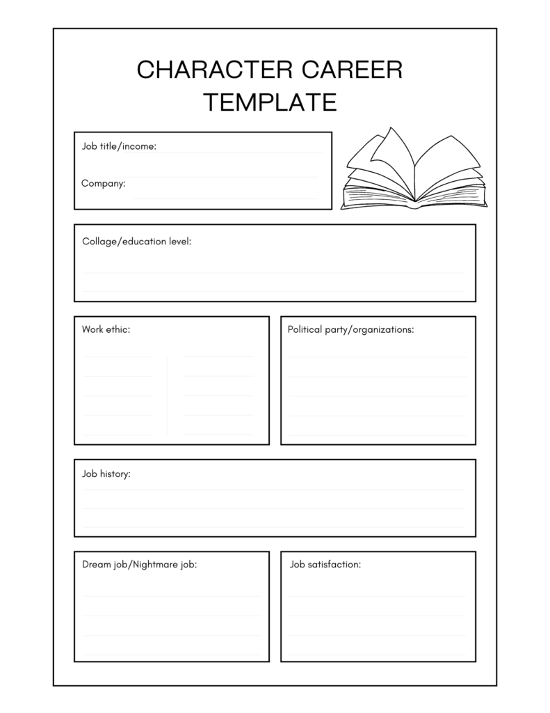 The Ultimate Character Bio Template 200 Questions