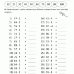 Third Grade Subtraction Worksheets