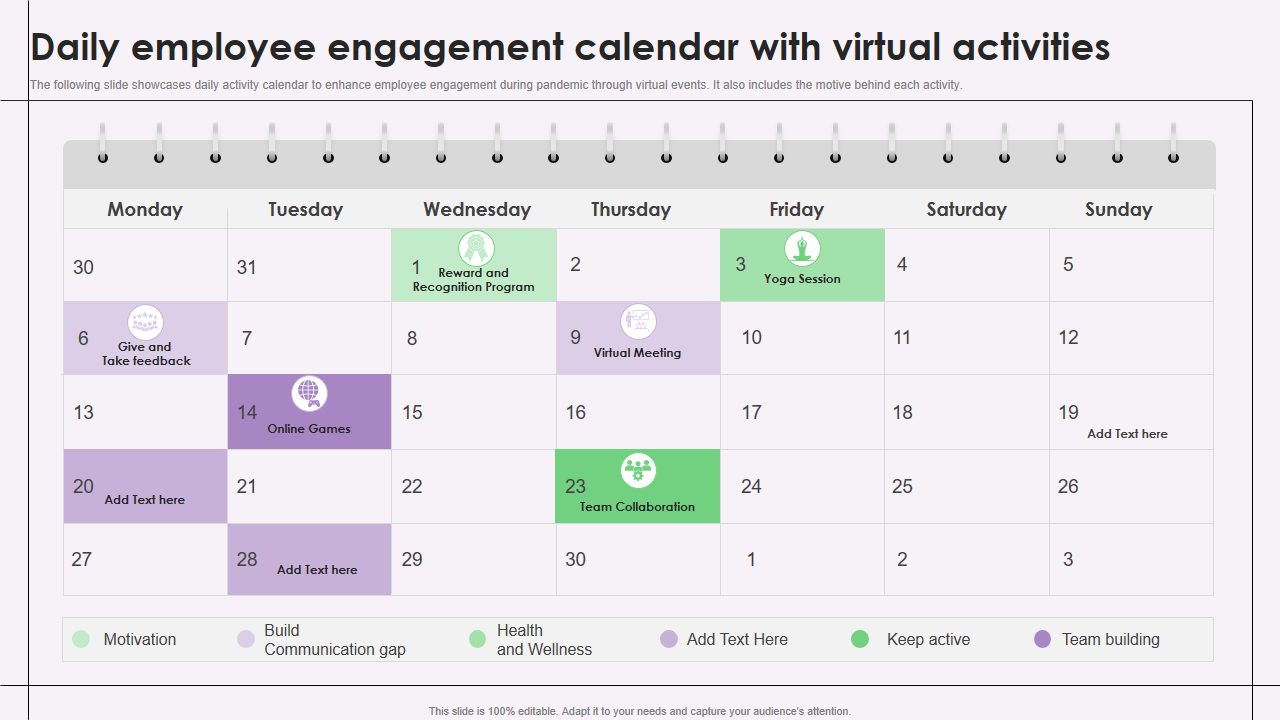 Top 7 Activities Calendar Templates With Samples And Examples