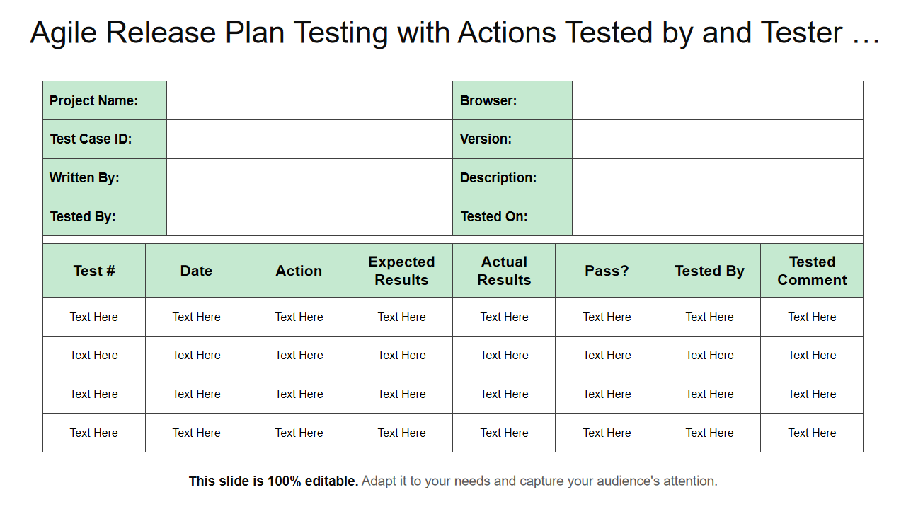 Top 7 Agile Test Plan Templates With Examples And Samples