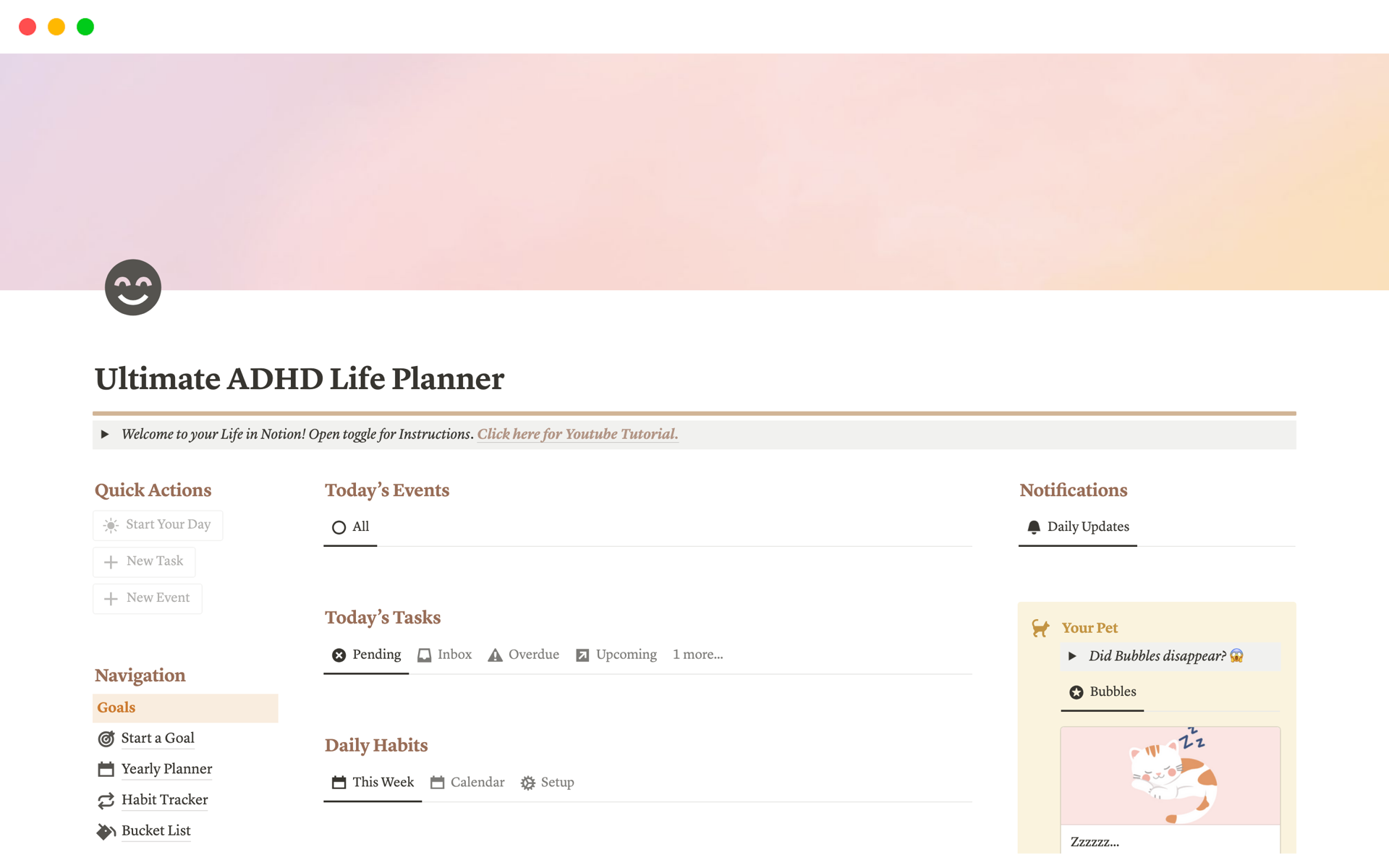 Ultimate ADHD Life Planner Template Notion Marketplace